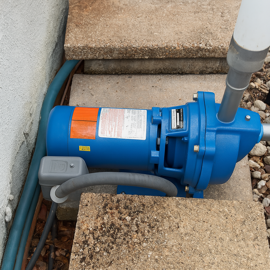 Goulds GT10 Self-Priming Centrifugal Pump – 1 HP Cast Iron Pump with Dual Voltage Motor for Irrigation, Water Transfer, and Pressure Boosting
