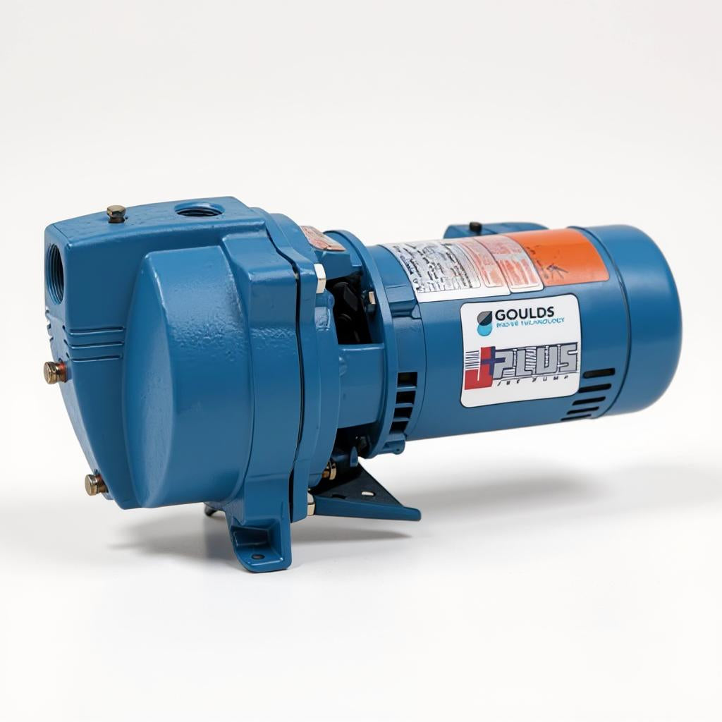 Goulds J10S Shallow Well Jet Pump – 1 HP Cast Iron Self-Priming Water Pump for Residential and Irrigation Systems.
